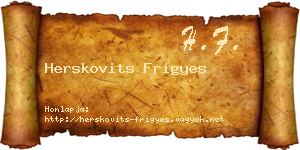 Herskovits Frigyes névjegykártya